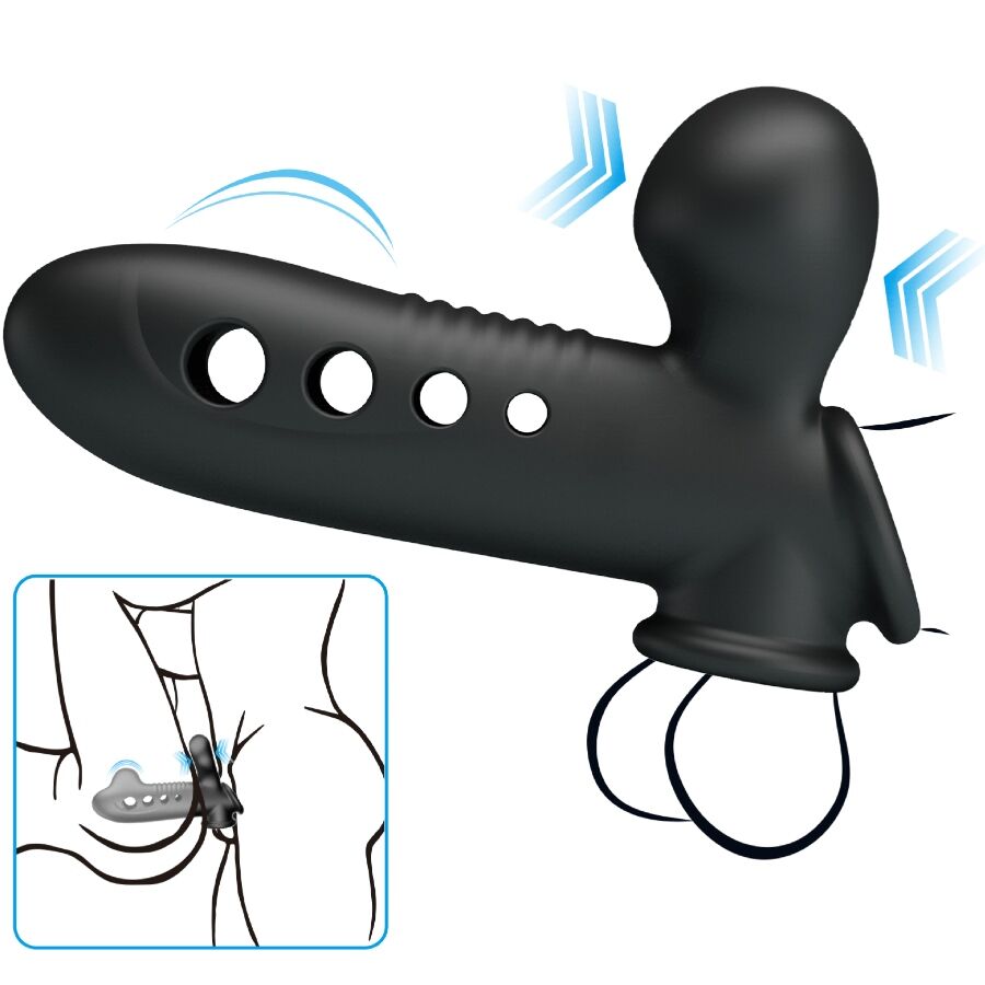 PRETTY LOVE Crane penis sleeve med airbag i svart