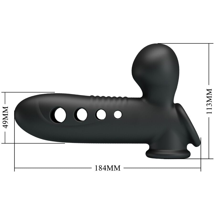 PRETTY LOVE Crane penis sleeve med airbag i svart