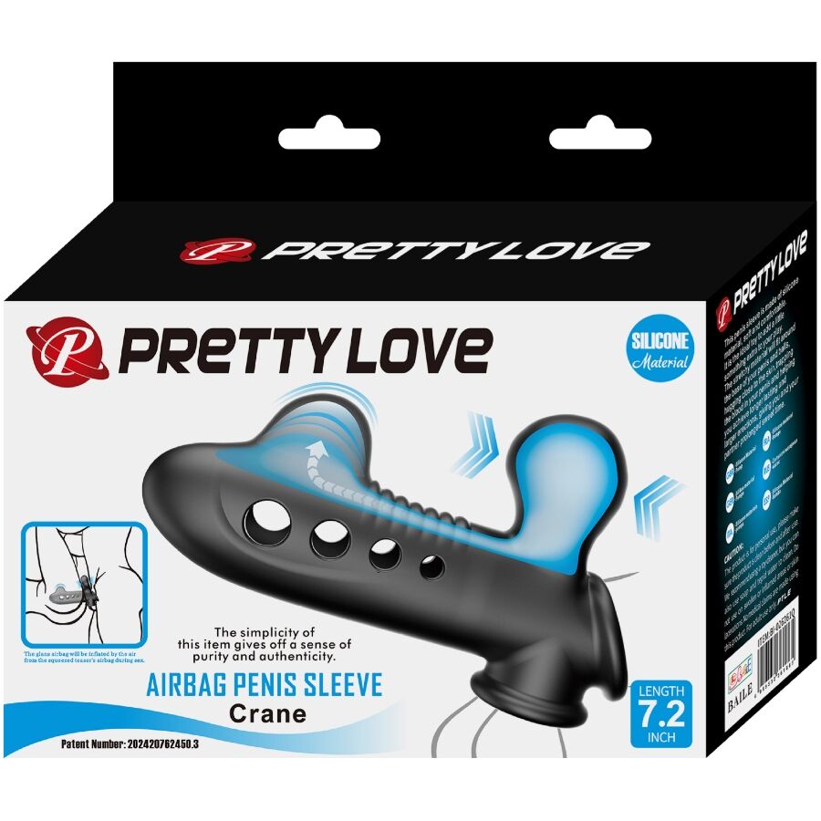PRETTY LOVE Crane penis sleeve med airbag i svart