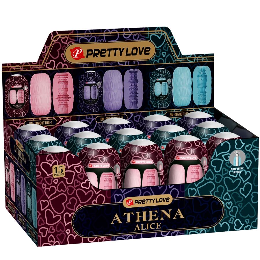 Pretty Love ATHENA Egg Stroker med tre olika tunnlar
