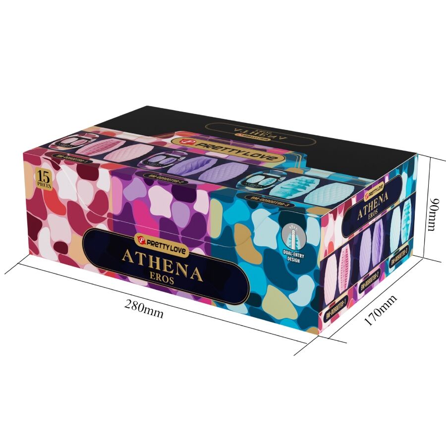PRETTY LOVE Athena Eros Pack med 15 manliga masturbatorer