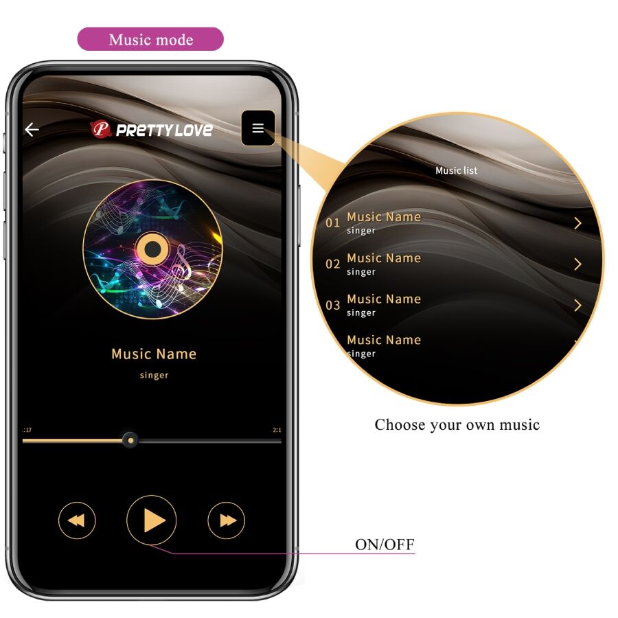 PRETTY LOVE - LEVIATHAN APP-KONTROLLERAD VIBRATOR LILA