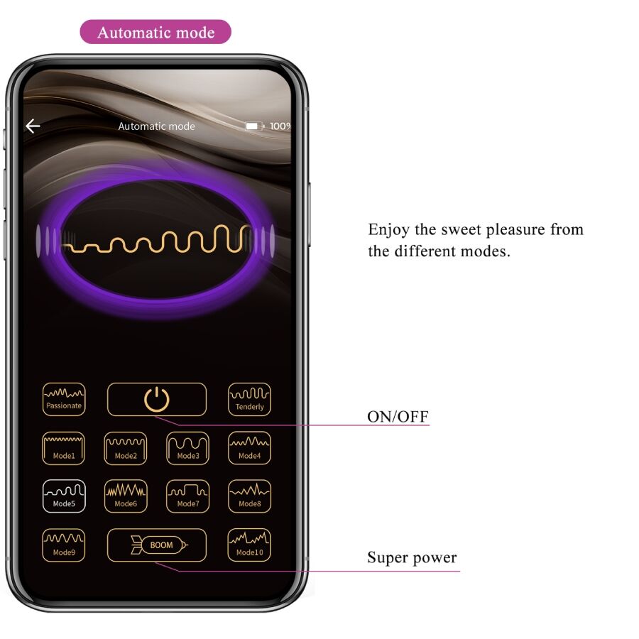 PRETTY LOVE - LEVIATHAN APP-KONTROLLERAD VIBRATOR LILA