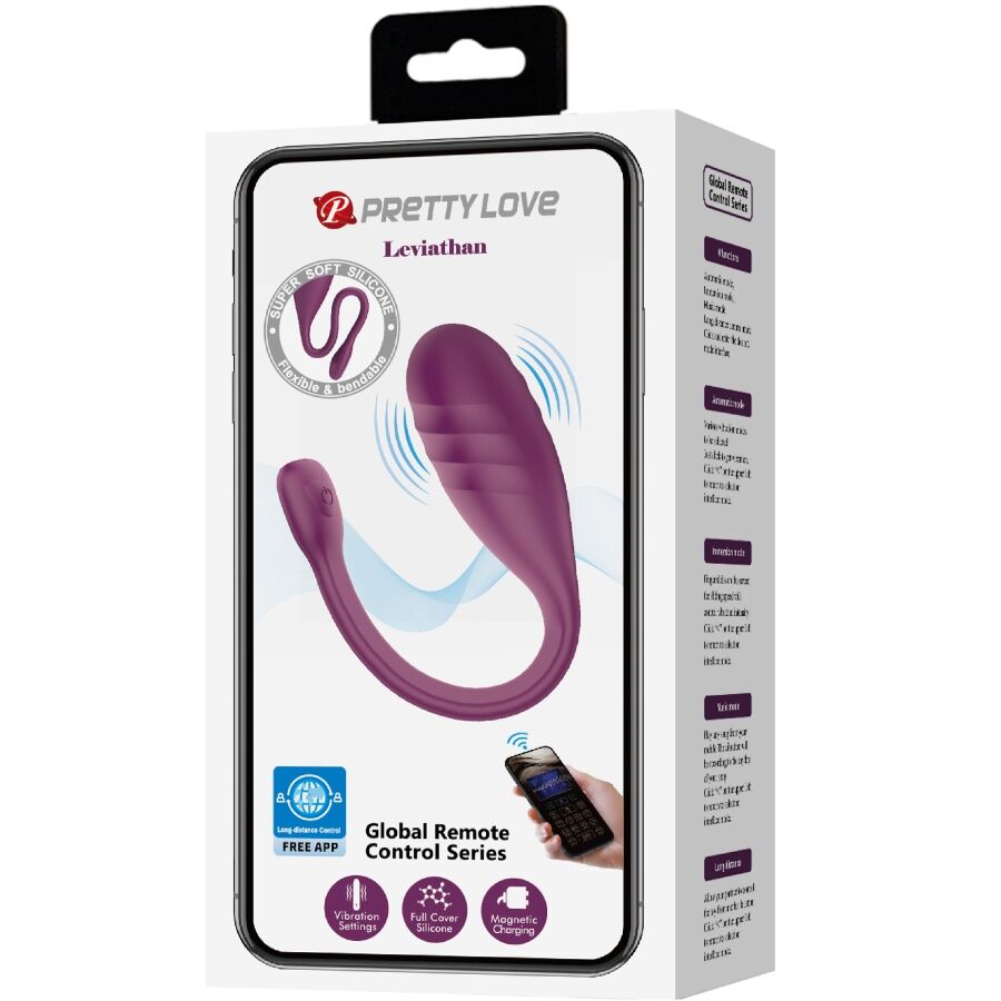 PRETTY LOVE - LEVIATHAN APP-KONTROLLERAD VIBRATOR LILA