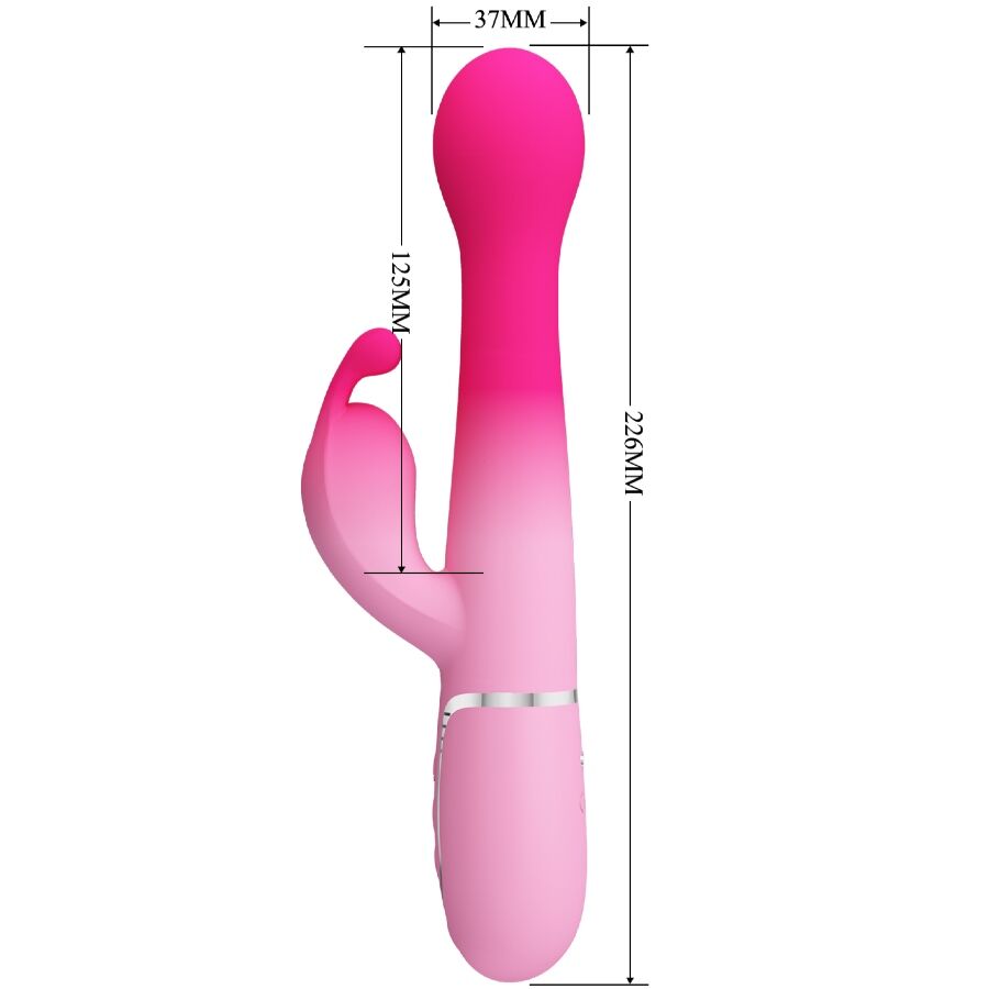 Pretty Love Dejon 3 i 1 multifunktions rabbit vibrator rosa