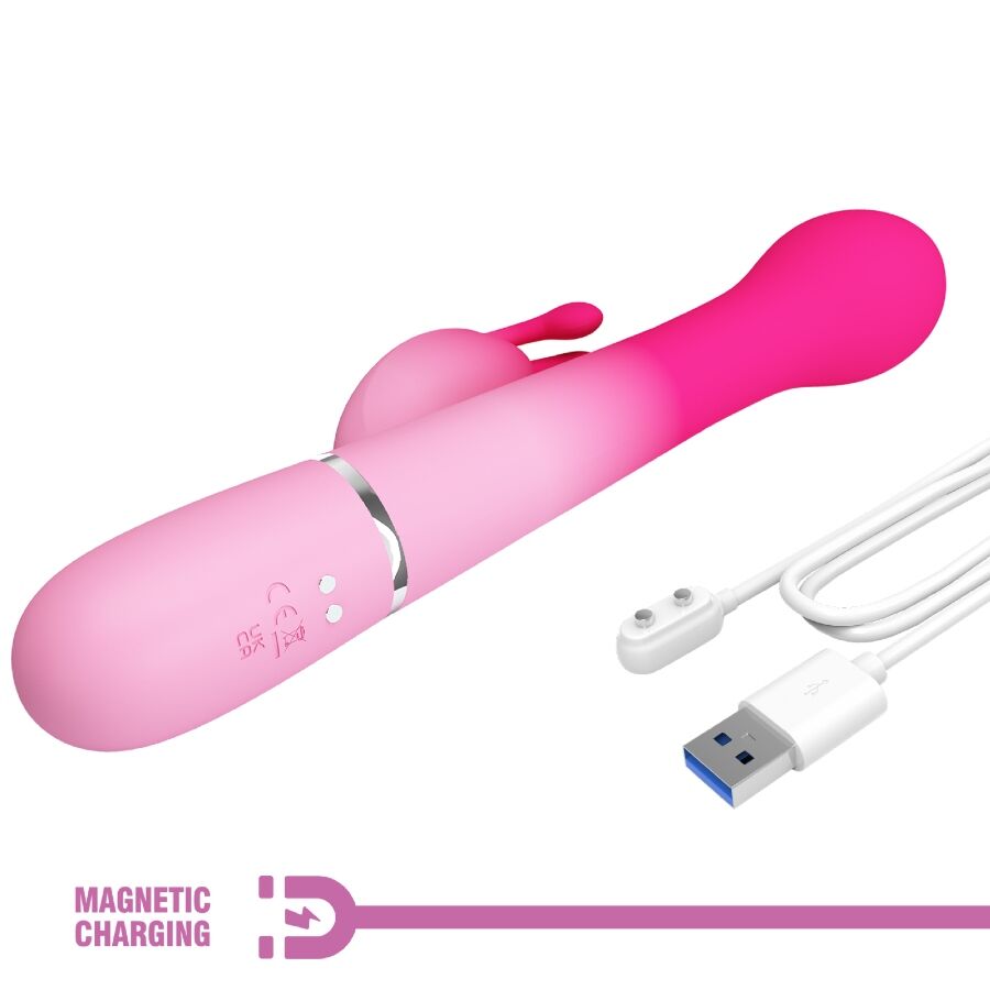 Pretty Love Dejon 3 i 1 multifunktions rabbit vibrator rosa