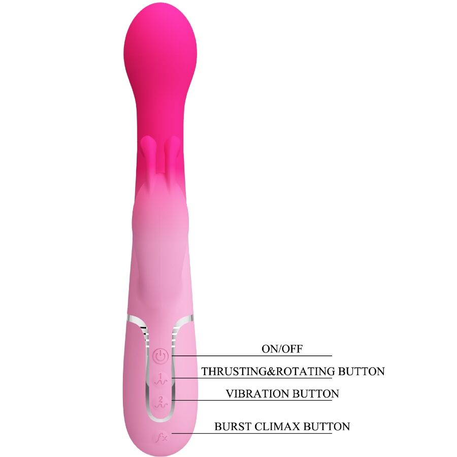 Pretty Love Dejon 3 i 1 multifunktions rabbit vibrator rosa