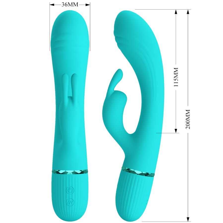 PRETTY LOVE Scocco vibrator rabbit i turkos