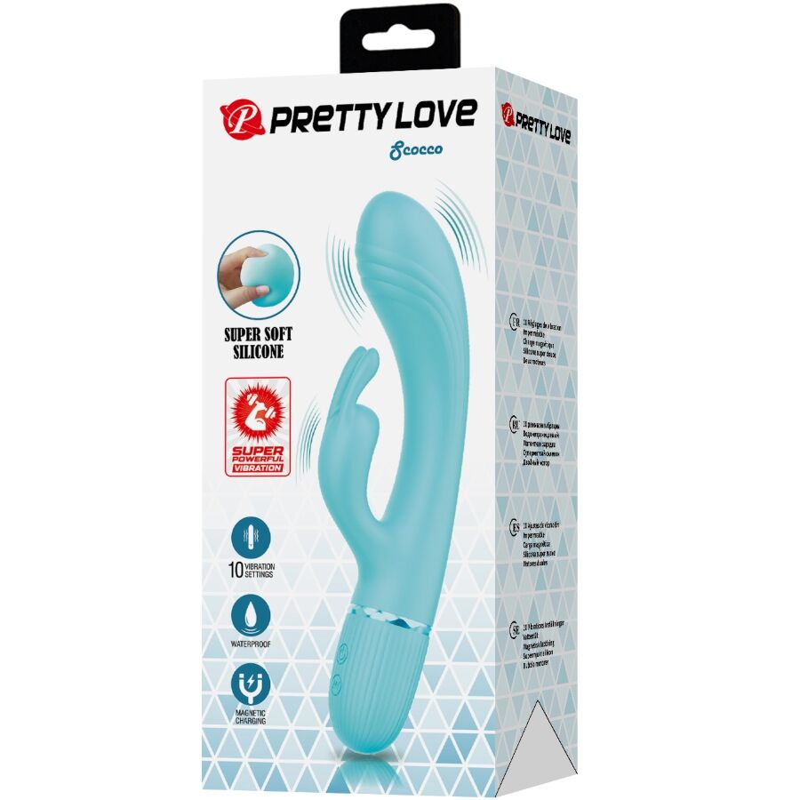 PRETTY LOVE Scocco vibrator rabbit i turkos