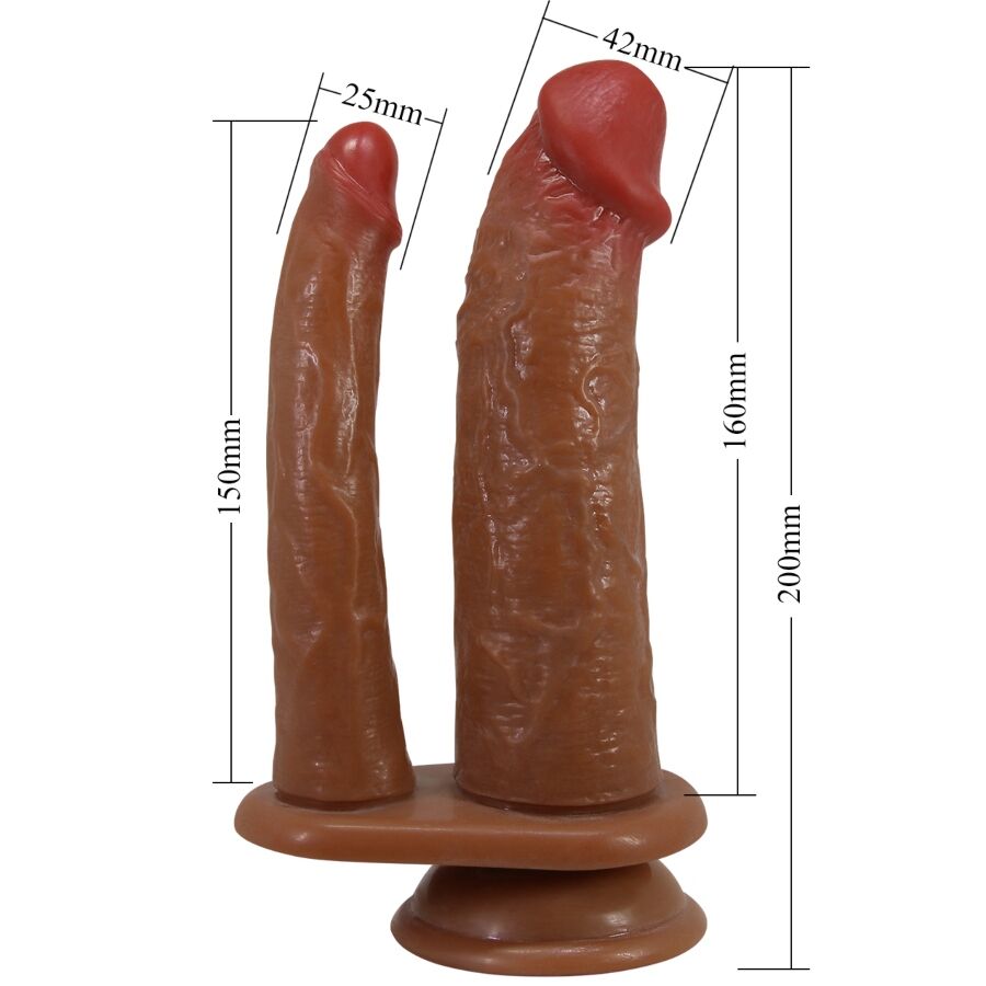 PRETTY LOVE GORAN dubbel-dildo med realistisk känsla