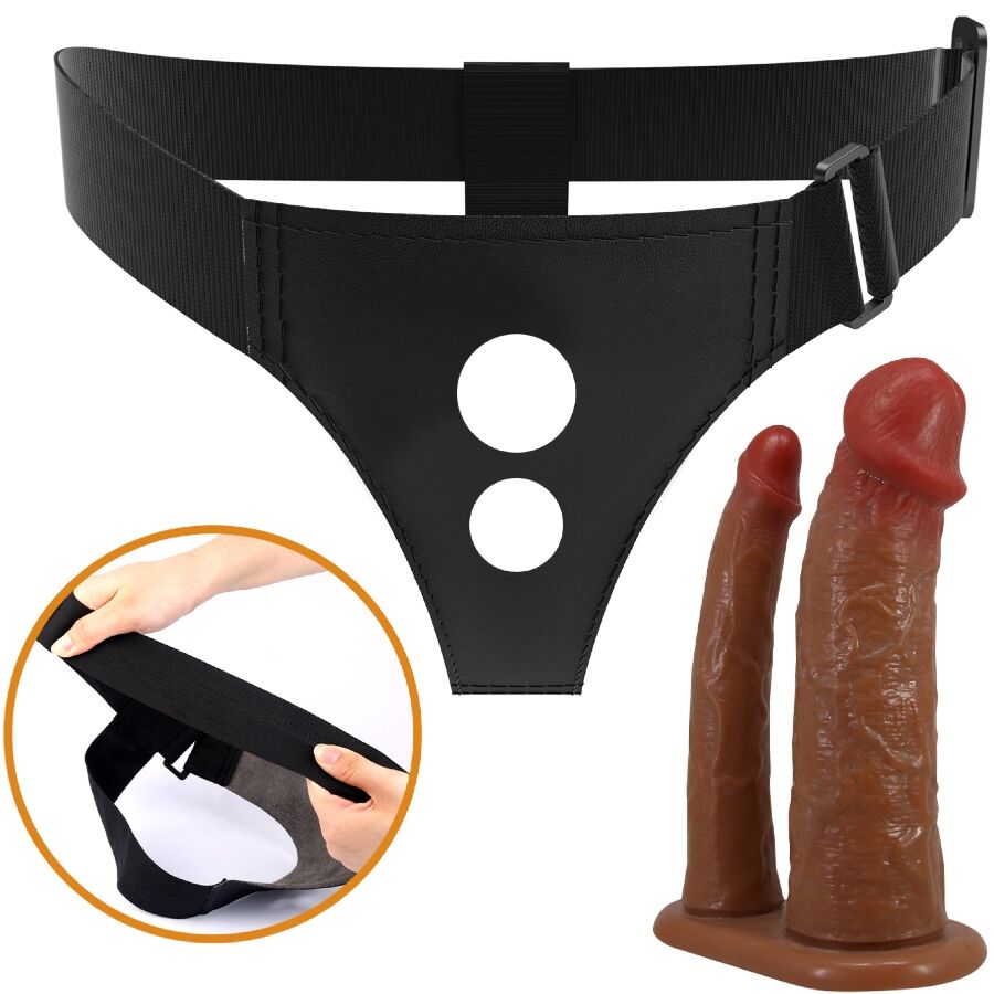 PRETTY LOVE Keaven Harness Briefs för dubbel dildo