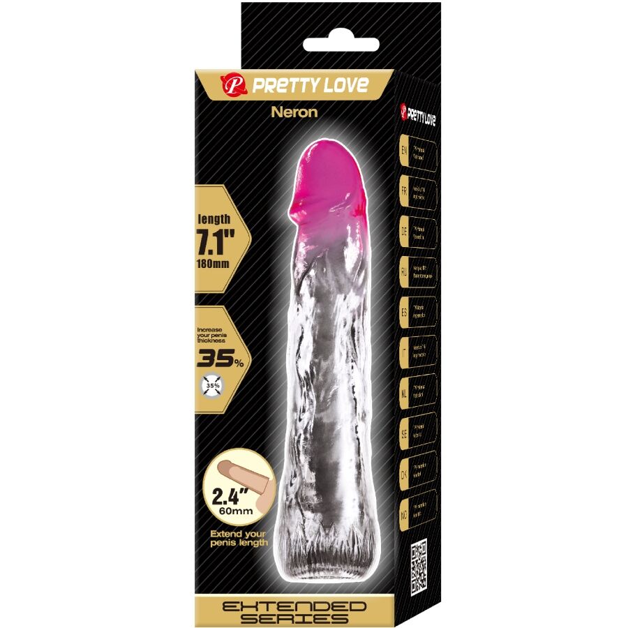PRETTY LOVE NERON realistisk förlängning för penis i rosa