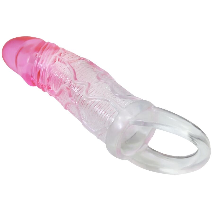 PRETTY LOVE ODES realistisk 2 cm förstoringhylsa för penis rosa