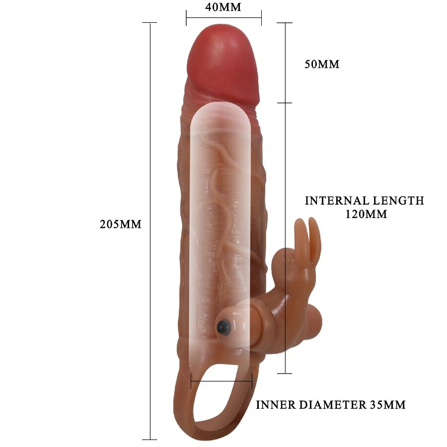 PRETTY LOVE OSMAR penis sleeve med klitorisstimulator