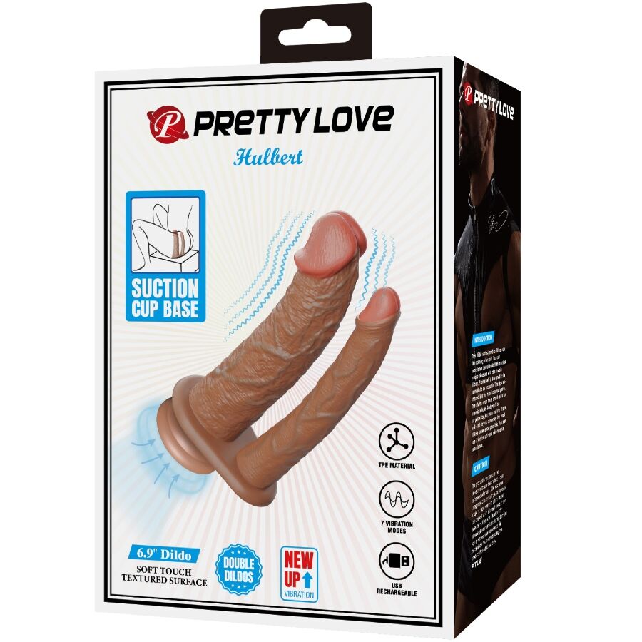 PRETTY LOVE Hulbert dubbeldildo med vibration