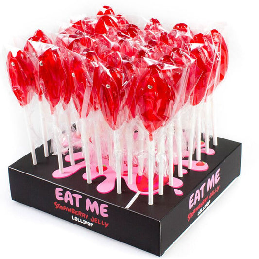 Jordgubbs-lollipop i vaginaform, 40 enheter