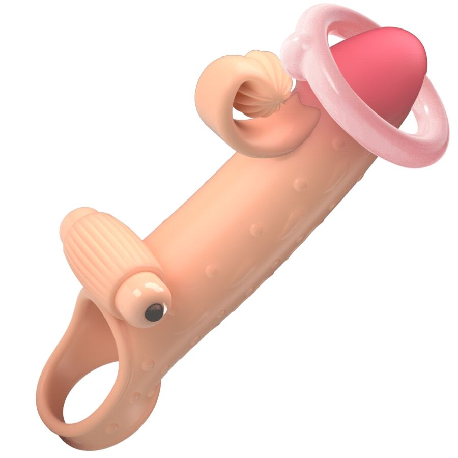 ROMANCE MC64 vibrerande penis sleeve i naturlig färg