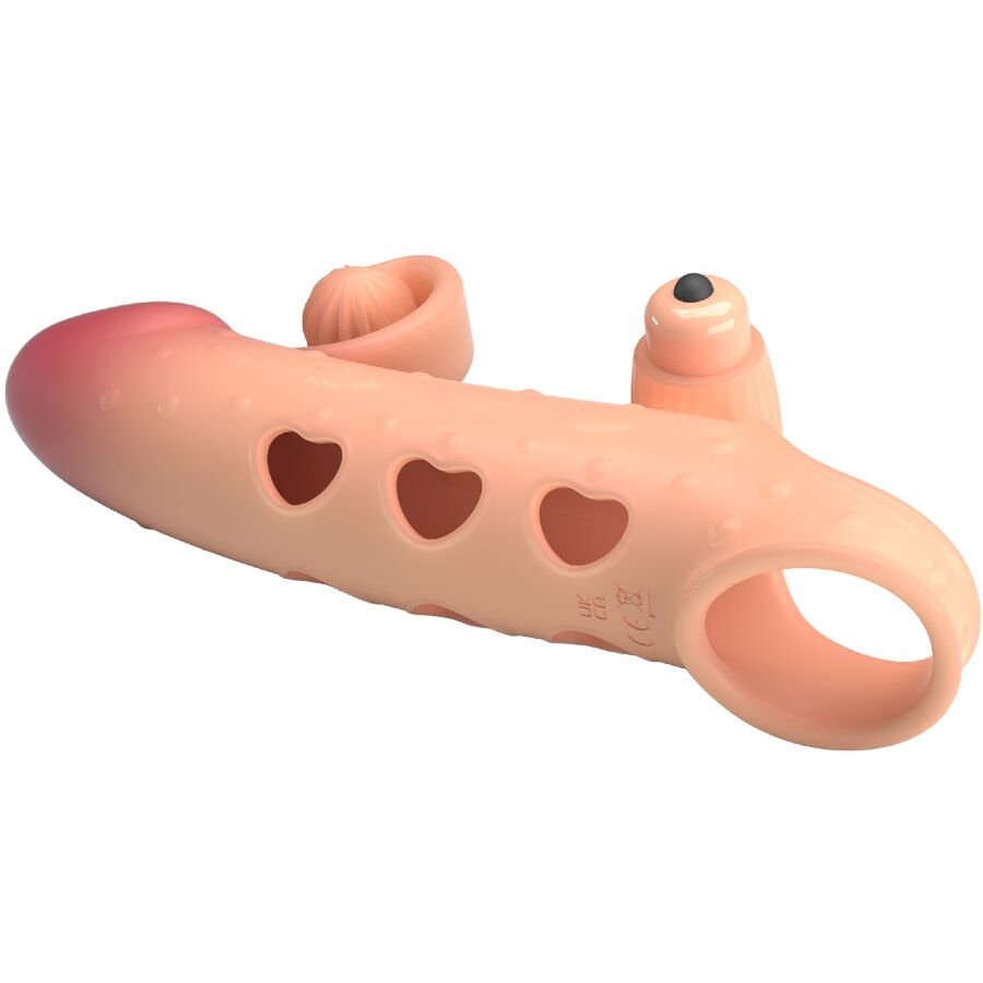 ROMANCE MC64 vibrerande penis sleeve i naturlig färg