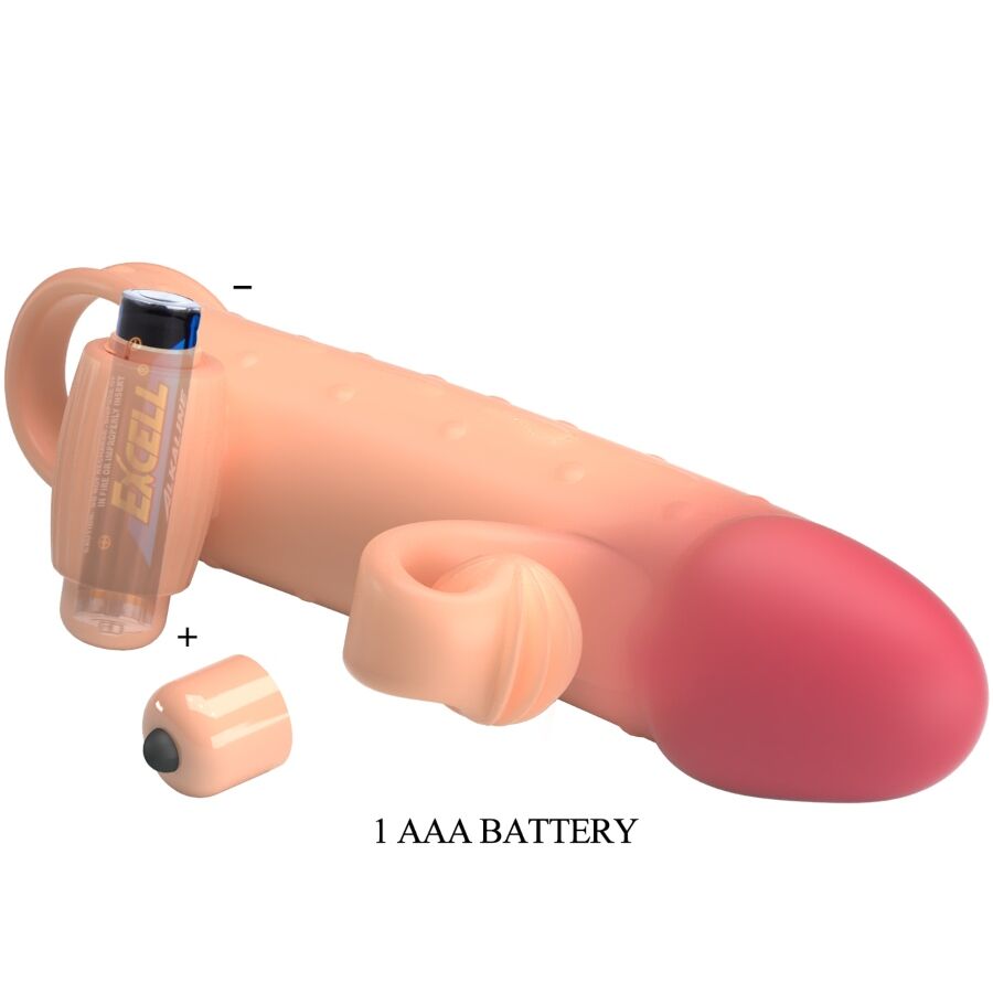 ROMANCE MC64 vibrerande penis sleeve i naturlig färg