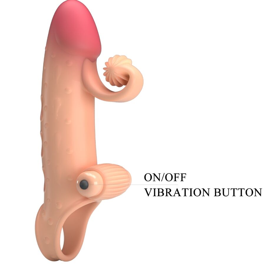 ROMANCE MC64 vibrerande penis sleeve i naturlig färg