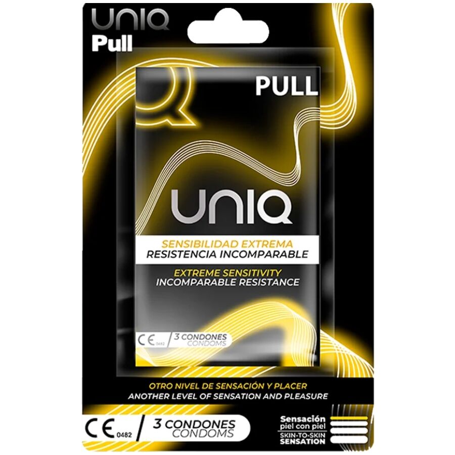 UNIQ - PULL LATEXFRIA KONDOMER MED STRIPS 3 ENHETER