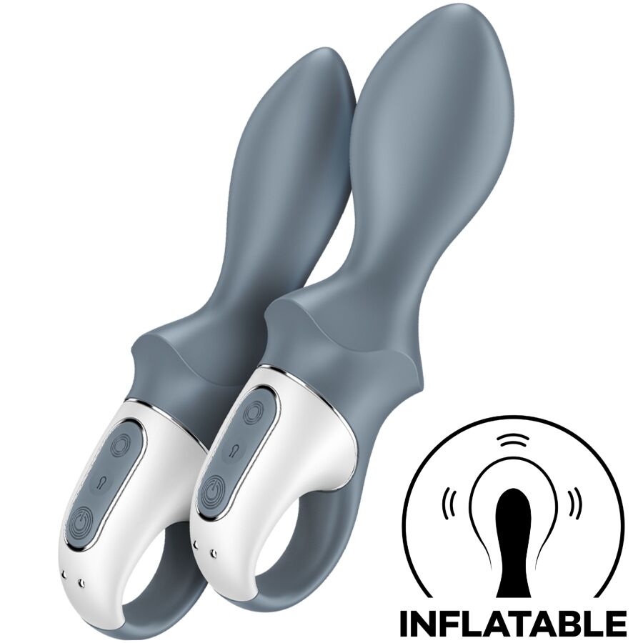 SATISFYER - AIR PUMP BOOTY 1 ANAL INFLATABLE VIBRATOR GRÅ