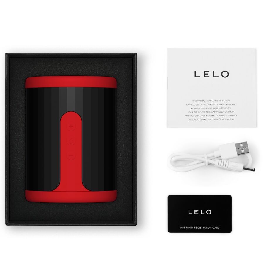 LELO F2S™ Teal manlig masturbator i röd färg