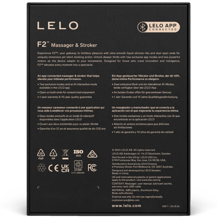 LELO F2S™ Teal manlig masturbator i röd färg