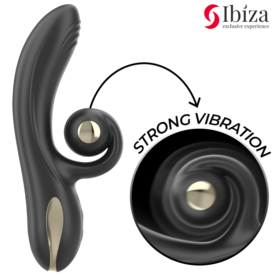 IBIZA Twister Vibrator med kurvstimulator och vibro-rotation