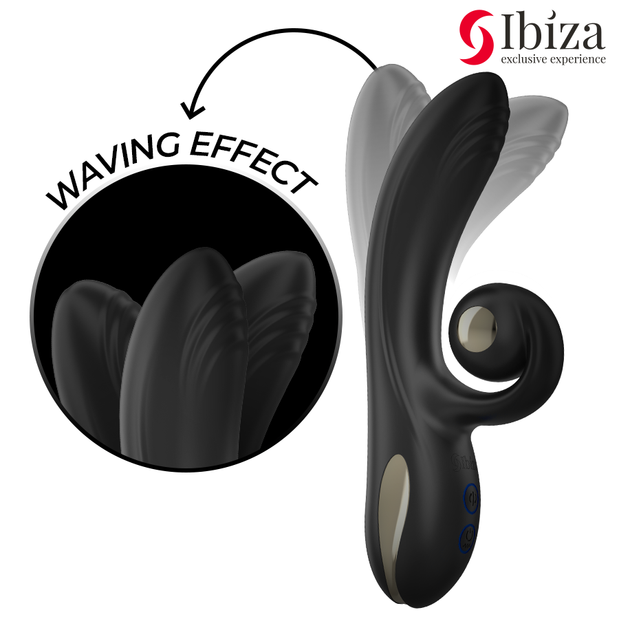 IBIZA Twister Vibrator med kurvstimulator och vibro-rotation