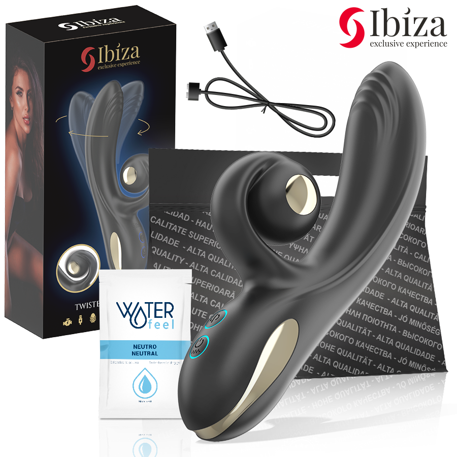 IBIZA Twister Vibrator med kurvstimulator och vibro-rotation
