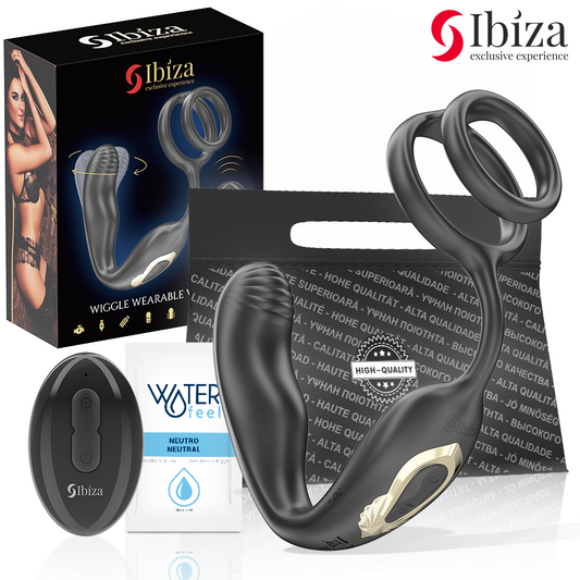IBIZA Wiggle fjärrstyrd rotationsanalplugg med vibration