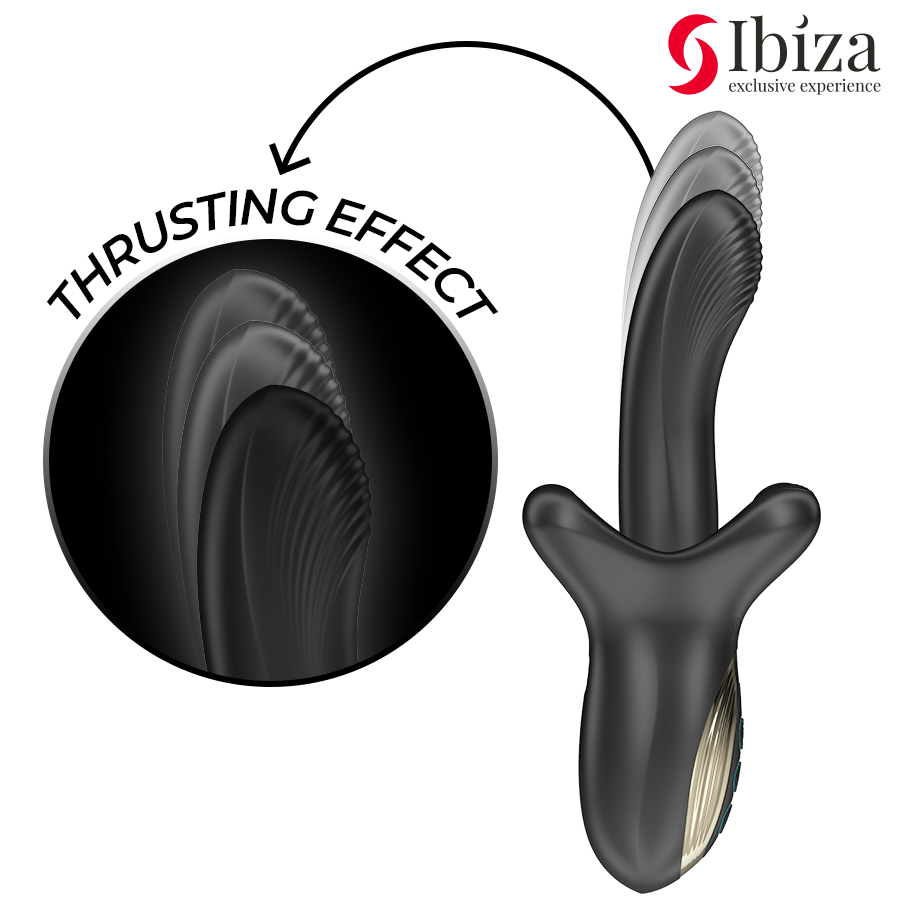 IBIZA kraftfull vibrator med thrusting och biting-effekt