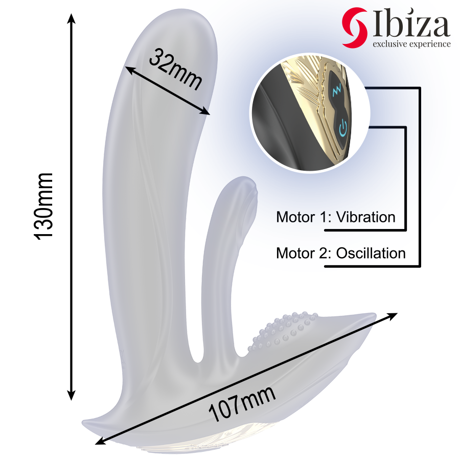 IBIZA - Bärbar vibrator med G-punkt och klitorisstimulering