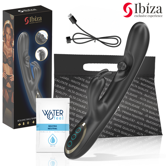 IBIZA Rabbit Vibrator med rullande kula för intensiv njutning