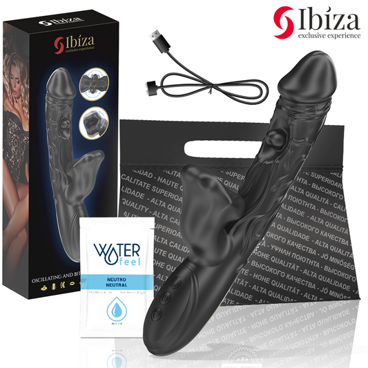 IBIZA vibrator och klitorisstimulator med bett- och rotations effekt