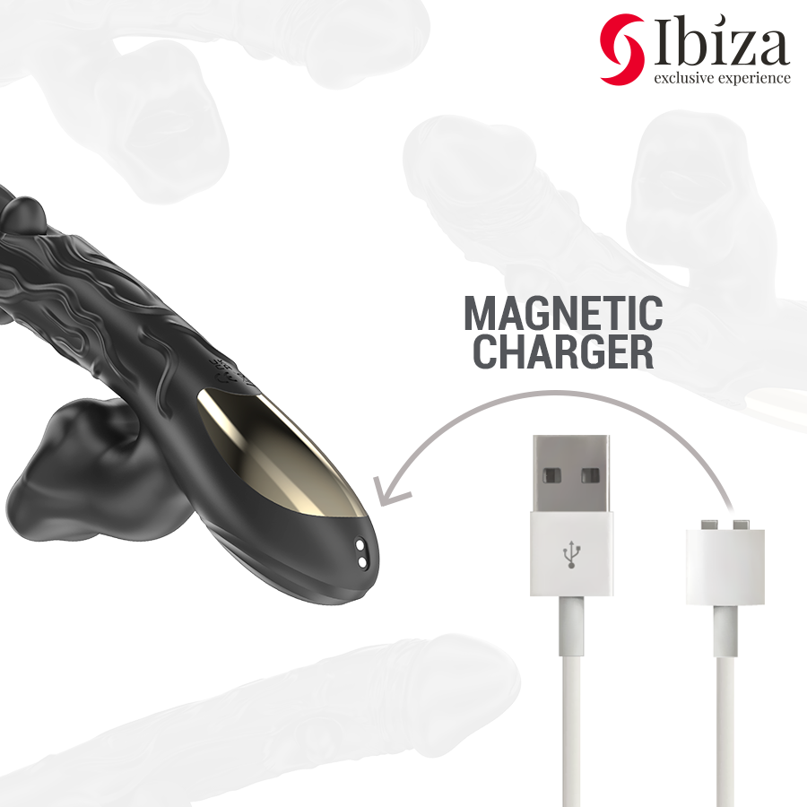 IBIZA vibrator och klitorisstimulator med bett- och rotations effekt