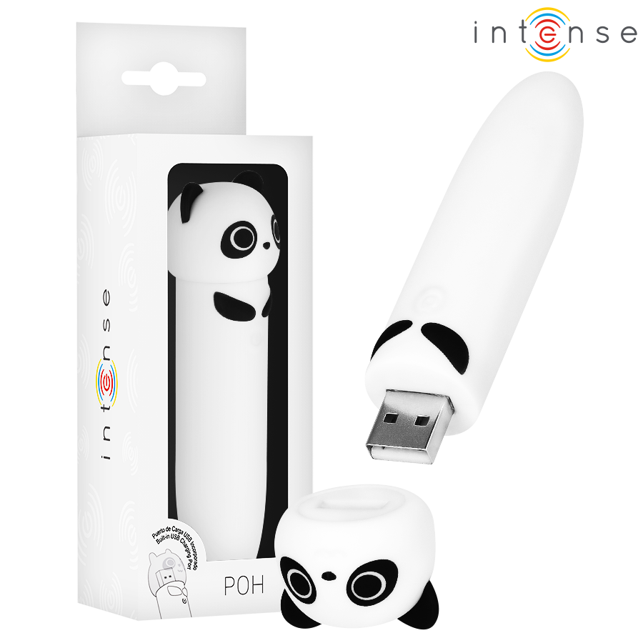 INTENSE POH Panda Vibrerande Kulle USB-uppladdningsbar 10 x 2.2 cm