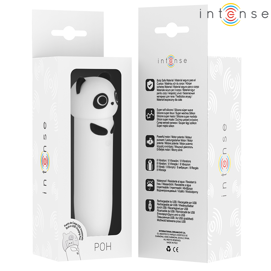 INTENSE POH Panda Vibrerande Kulle USB-uppladdningsbar 10 x 2.2 cm