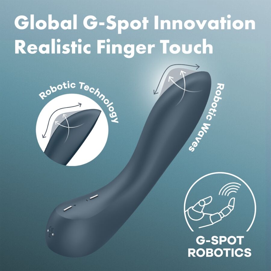 G-Spot Wave 4 vibrator i mörkgrå färg