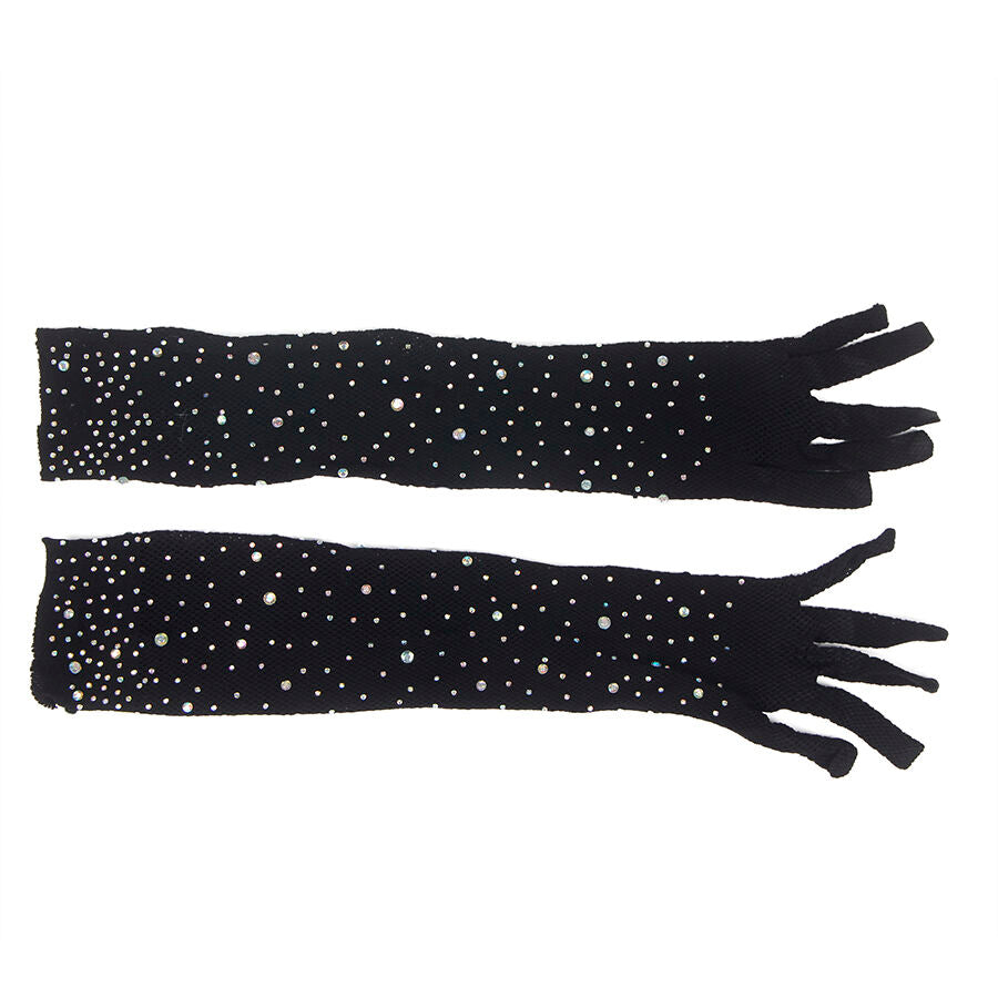 SUBBLIME - 957469SHINE TRANSPARENT HANDSKAR SVART S/M