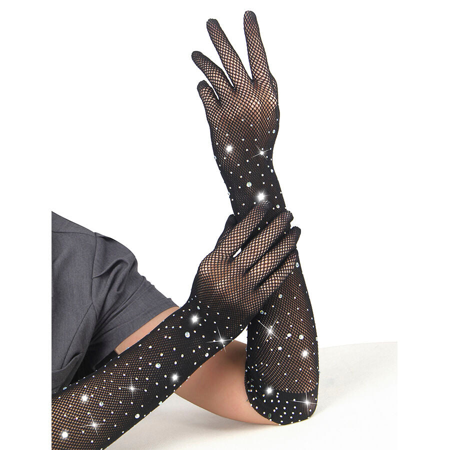 SUBBLIME - 957469SHINE TRANSPARENT HANDSKAR SVART S/M