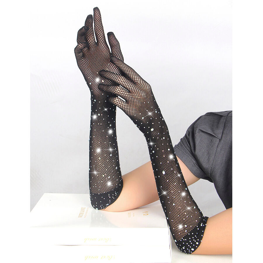 SUBBLIME - 957469SHINE TRANSPARENT HANDSKAR SVART S/M