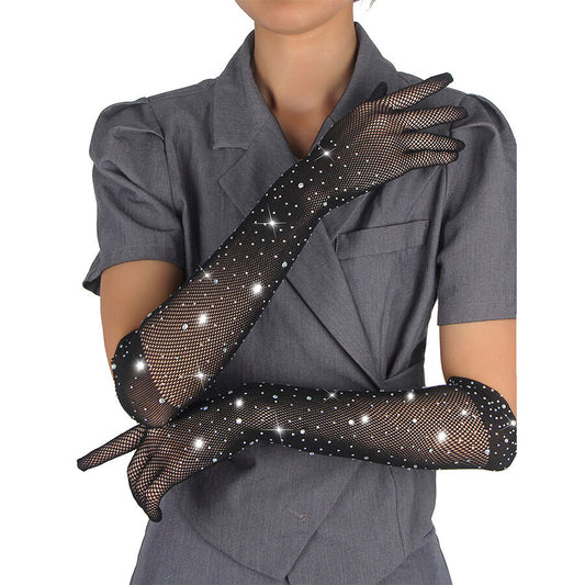SUBBLIME - 957469SHINE TRANSPARENT HANDSKAR SVART S/M