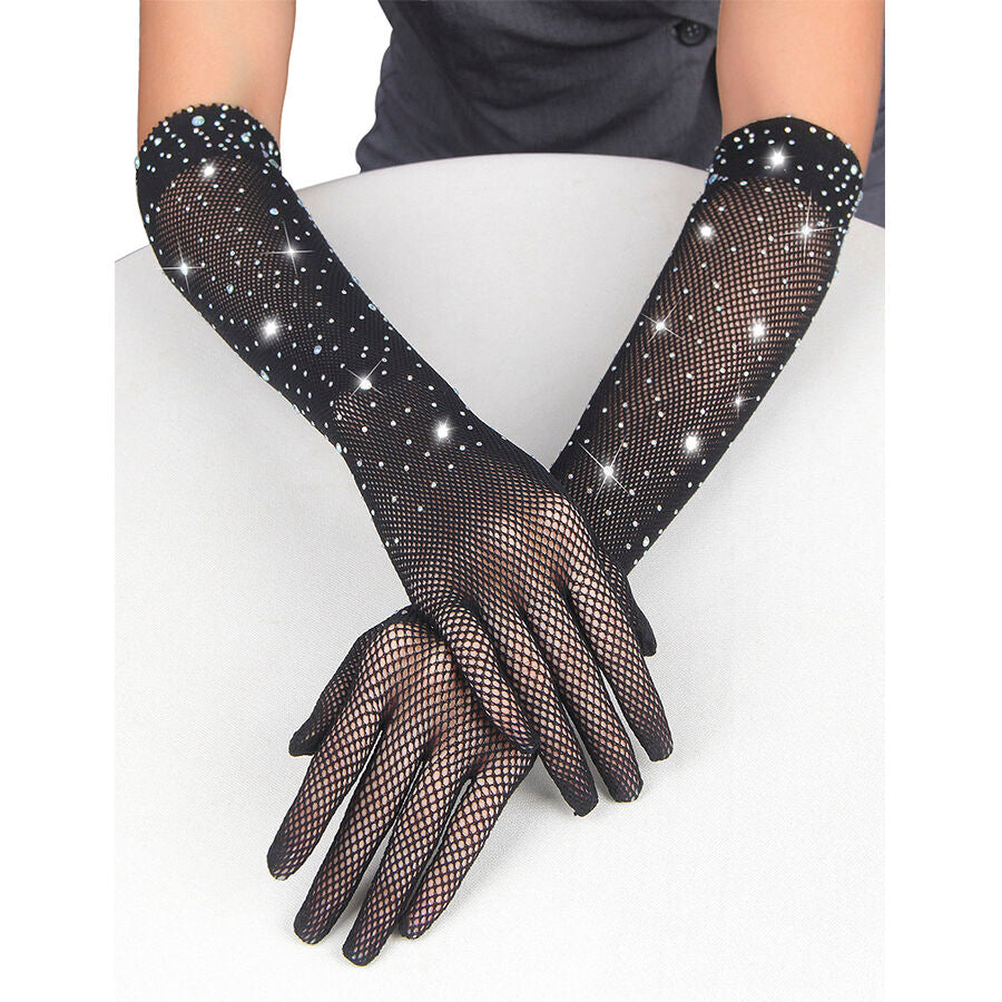 SUBBLIME - 957469SHINE TRANSPARENT HANDSKAR SVART S/M