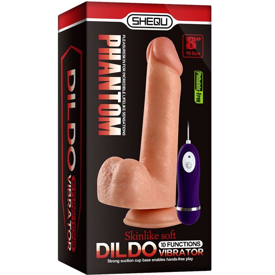 SHEQU - ADAM VIBRATOR DILDO MED FJÄRRKONTROLL 21 CM