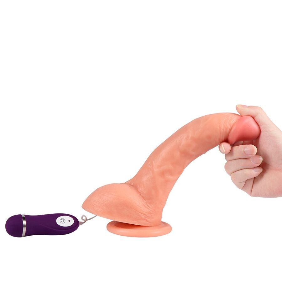 SHEQU - BEAST VIBRERANDE DILDO MED FJÄRRKONTROLL 24,5 CM