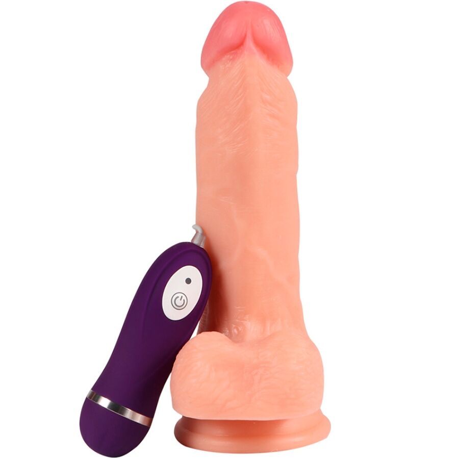 SHEQU - Iron Dragon Vibrator Dildo med fjärrkontroll 17,5 cm