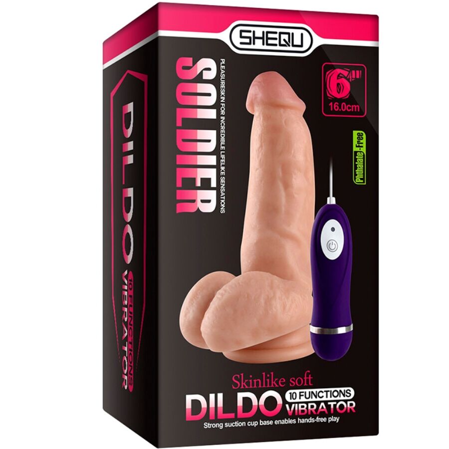 SHEQU fjärrstyrd vibrator dildo 16 cm