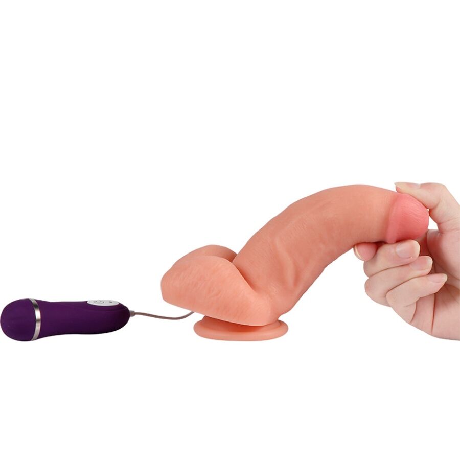 SHEQU - Röd Örn Vibrator Dildo med Fjärrkontroll 17 cm
